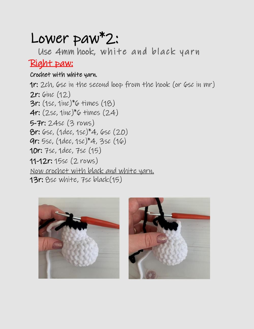 white tiger crochet pattern