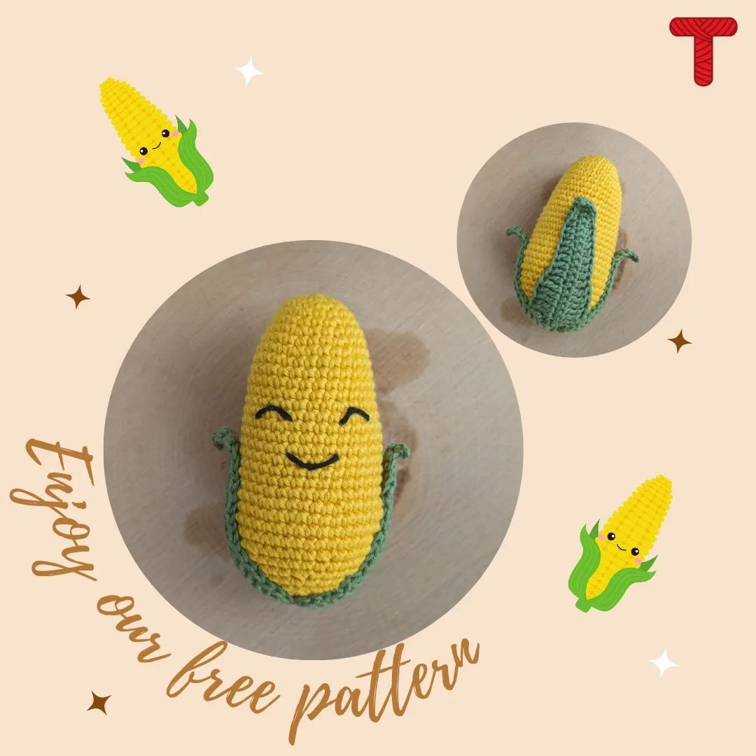 Yellow corn crochet pattern