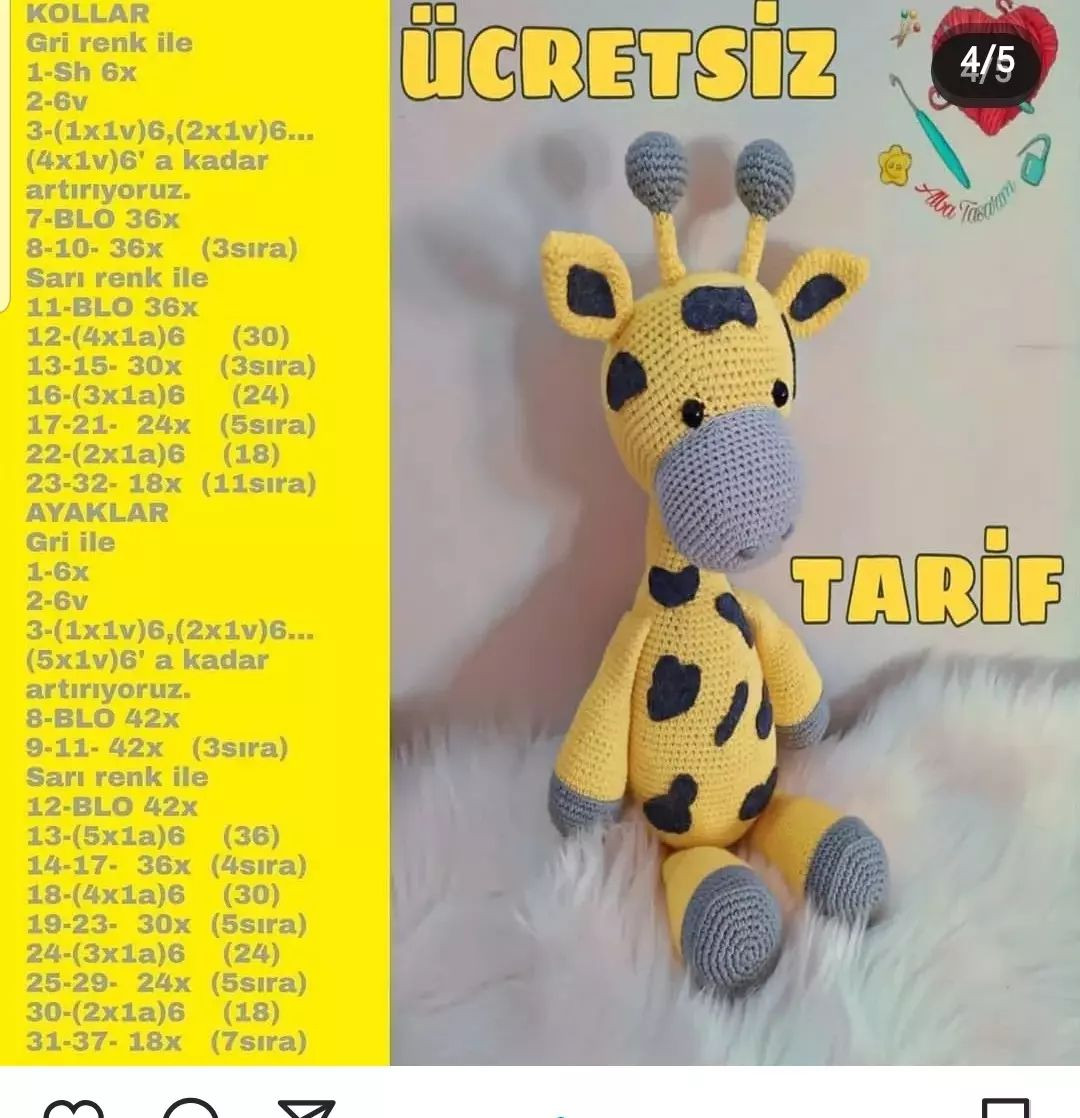 zürafa tığ işi modeli.