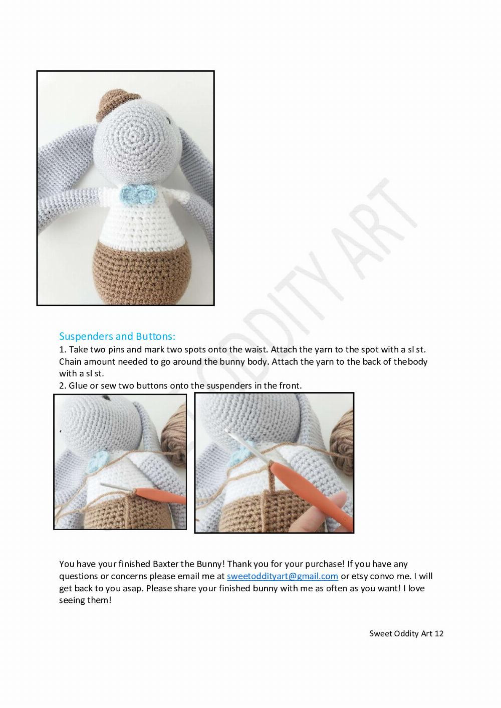 Baxter the Bunny Crochet Pattern