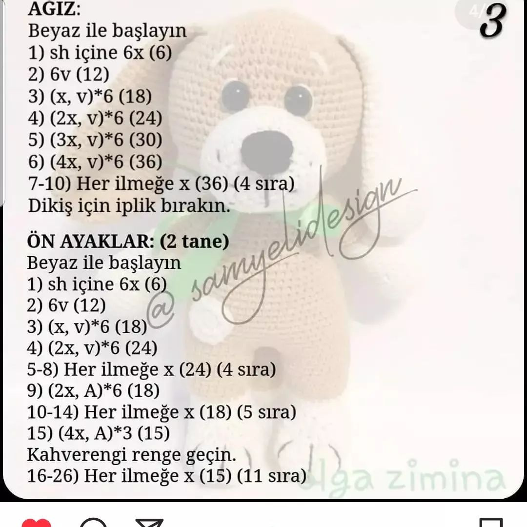 Beyaz ağızlı ayı tığ işi modeli