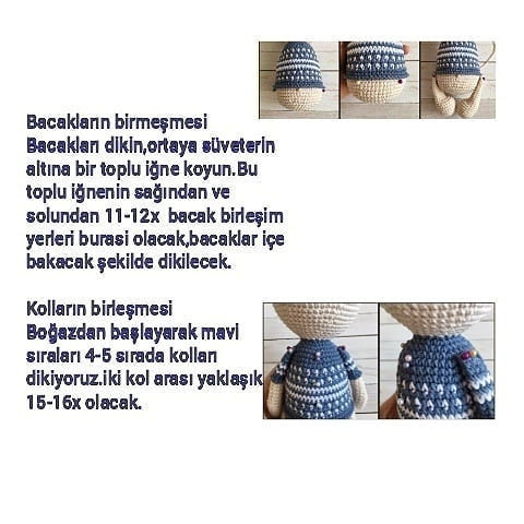 Bir atkıya sarılmış ve tulum giyen beyaz bir ayı için tığ işi modeli