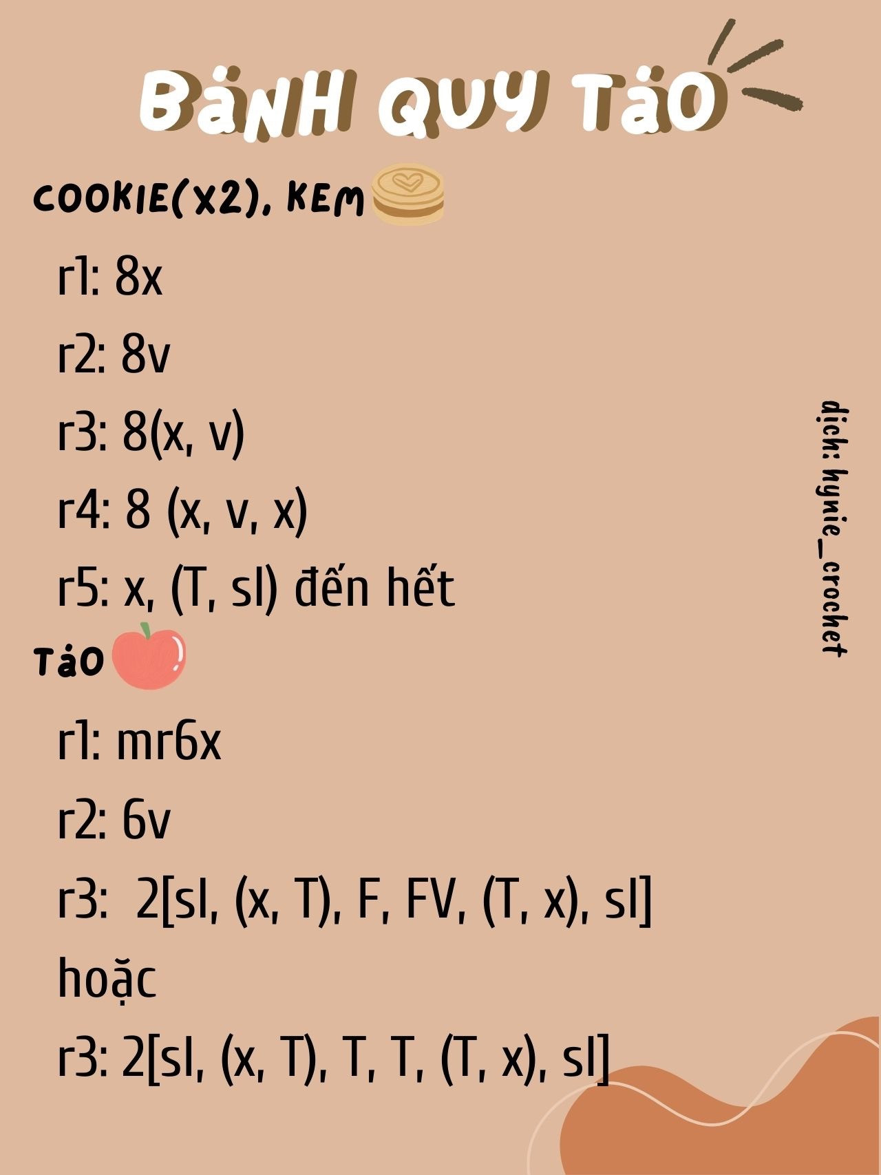 Chart móc bánh quy táo.