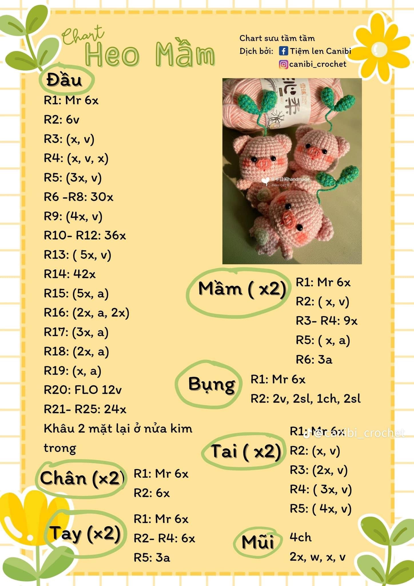 Chart móc len heo mầm