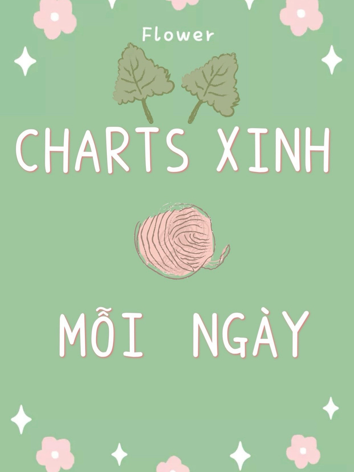 Chart móc len kẹp tóc nơ