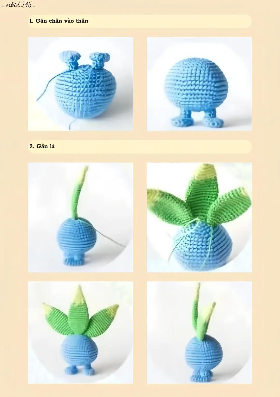 Chart móc len Oddish Pokemon