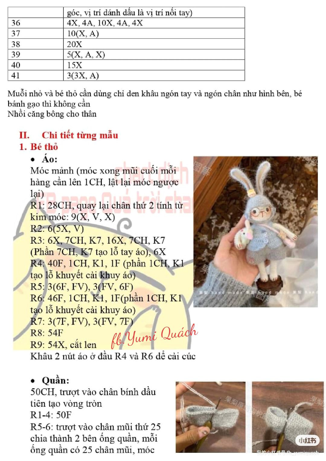 Chart móc thỏ tang tang chưn dài