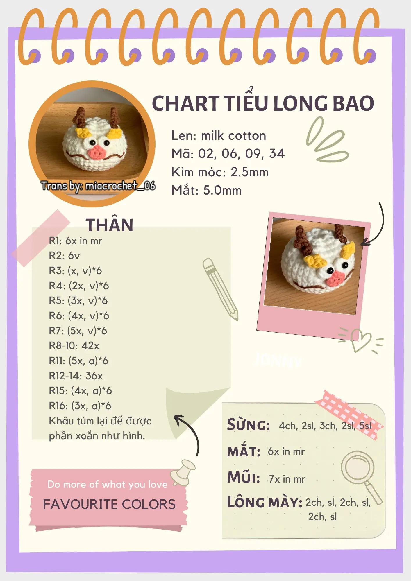 Chart móc tiểu long bao