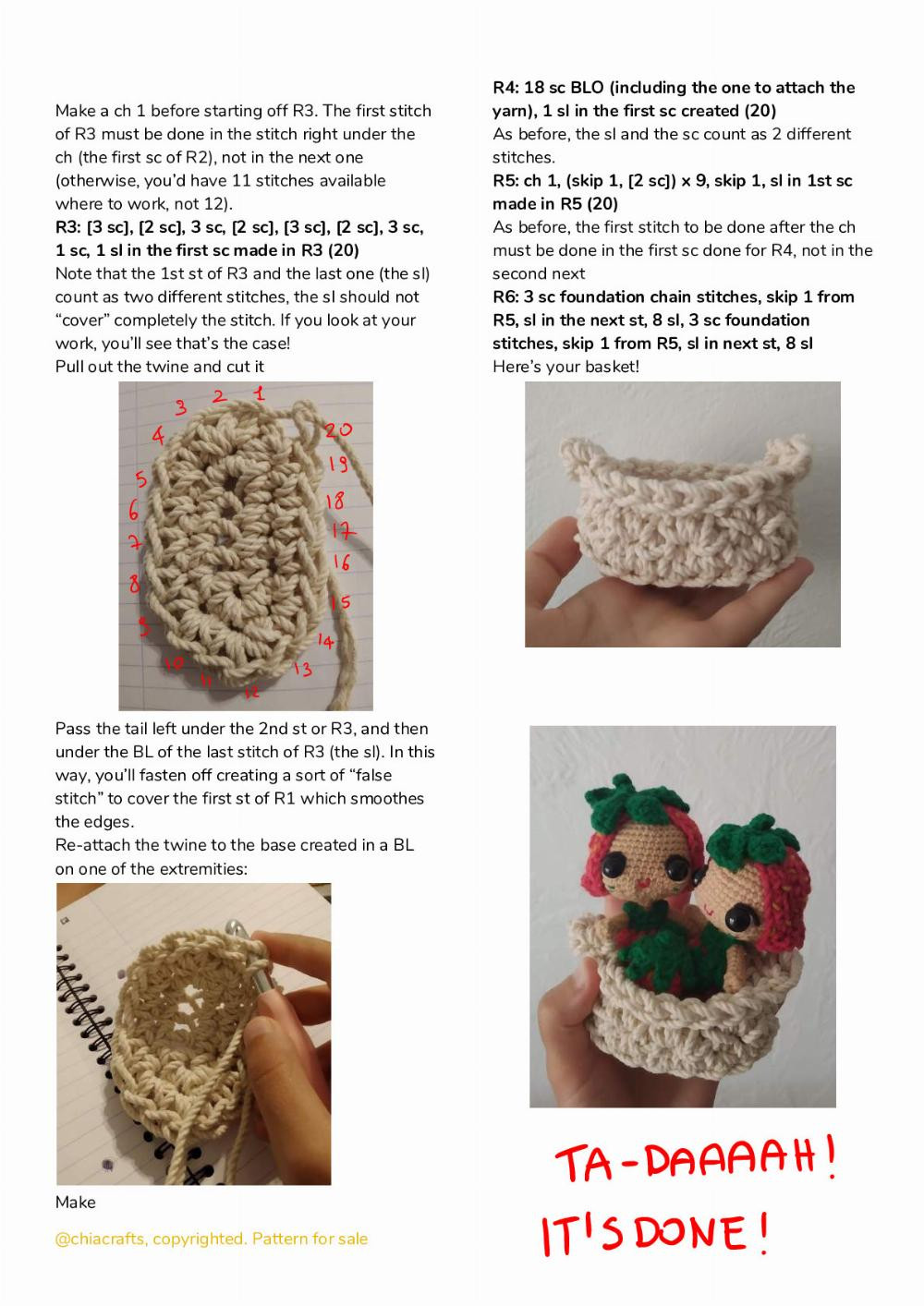 cherry fragolina crochet pattern