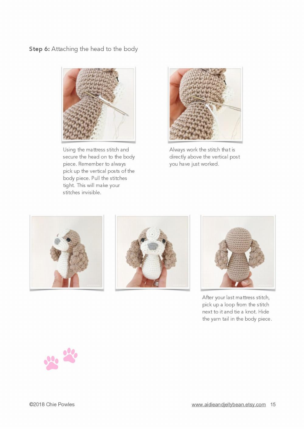 Coco the Cavalier Puppy Crochet Pattern