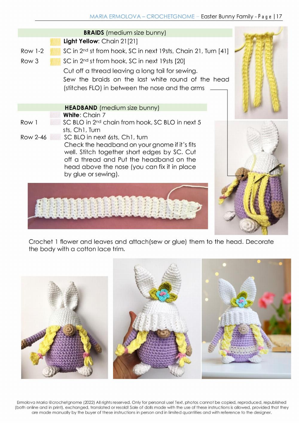 CROCHET GNOME MARIA ERMOLOVA – CROCHETGNOME – Easter Bunny Family