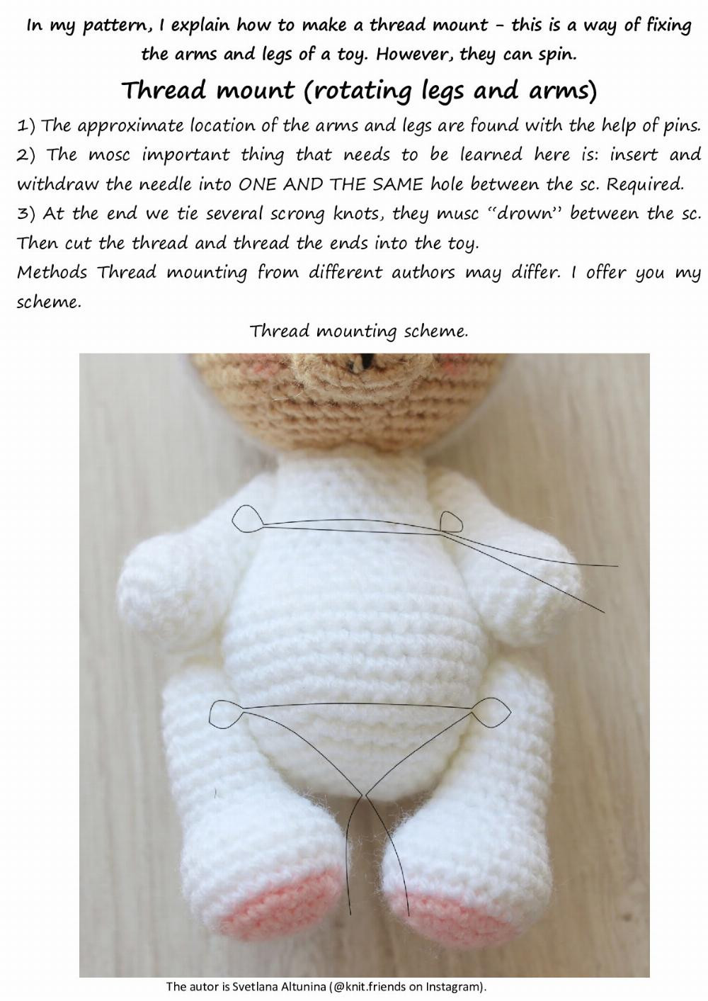 Crochet pattern 2 in 1 Little fox and raccoon