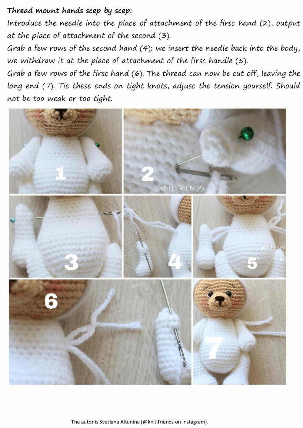 Crochet pattern 2 in 1 Little fox and raccoon