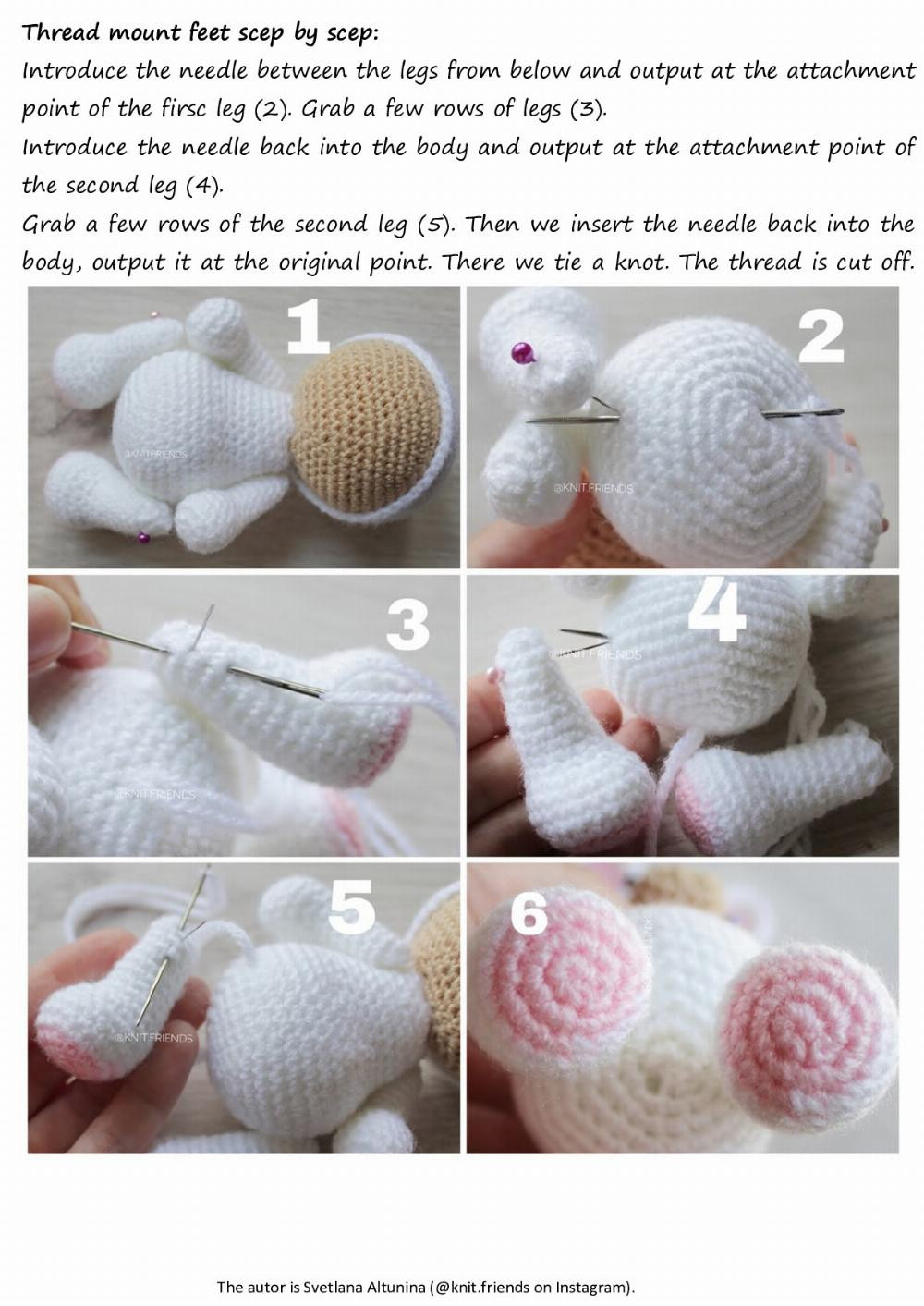 Crochet pattern 2 in 1 Little fox and raccoon