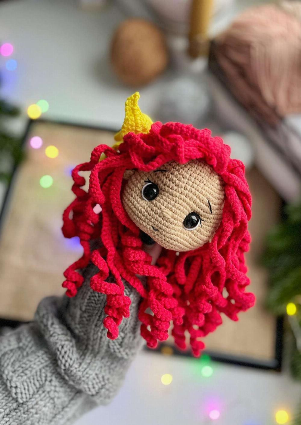 CROCHET PATTERN MERMAID with red hair