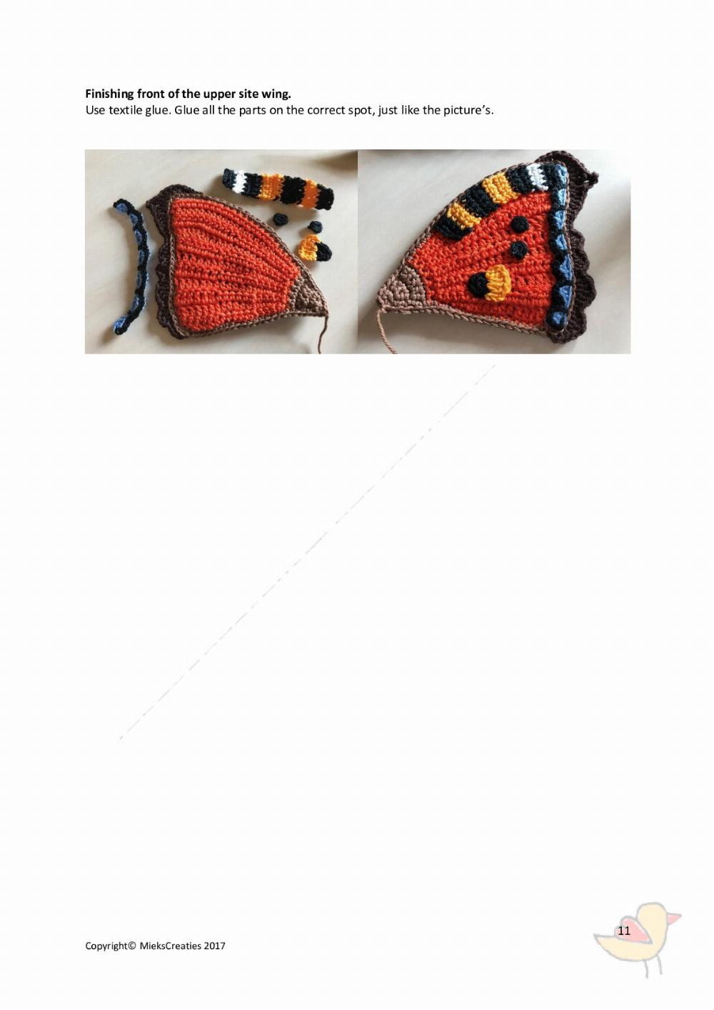 Crochet pattern The little fox butterfly