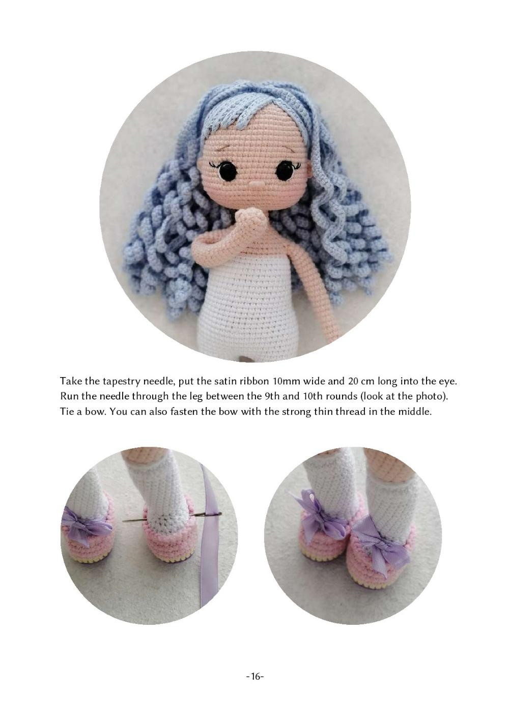 Crochet toy pattern "Unicorn Doll Forget-me-not"