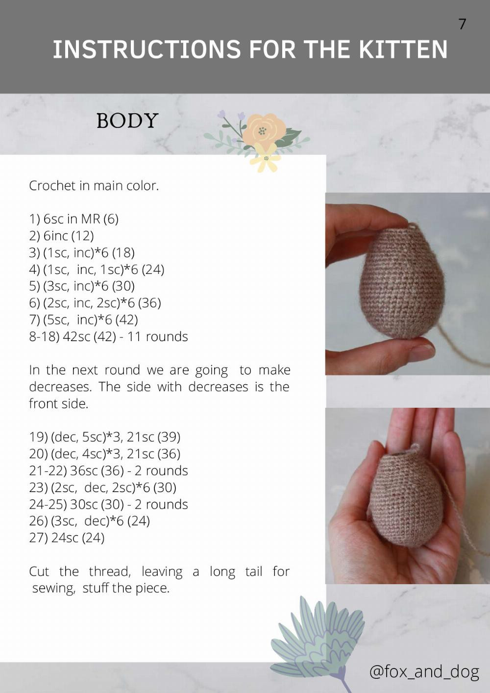 crochet toy pattern waffle the kitten