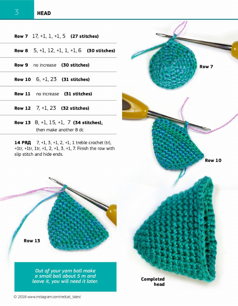 Crocheting the Chameleon Step-by-step pattern