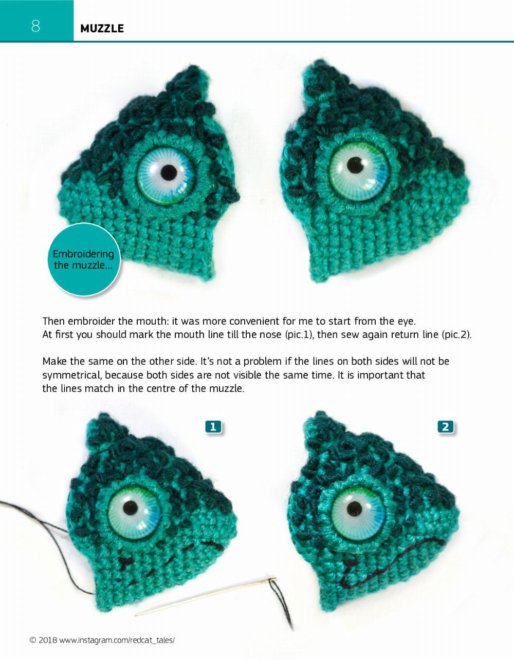 Crocheting the Chameleon Step-by-step pattern