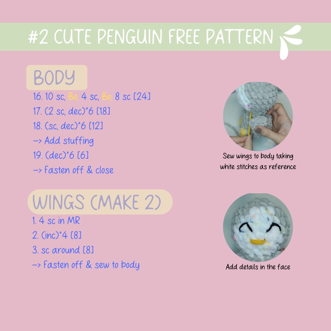 cute penguin free pattern