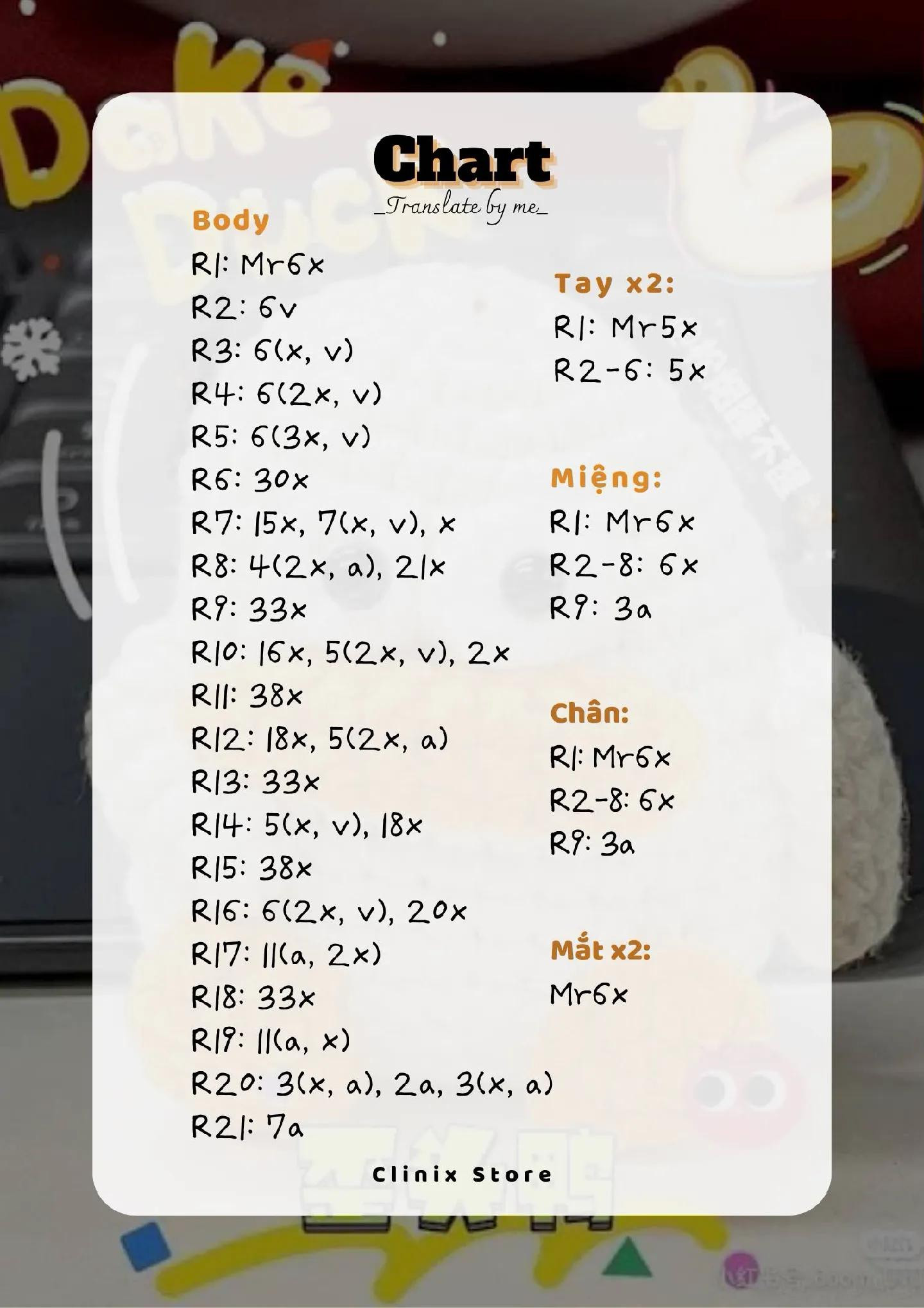 dake duck chart (con vịt)