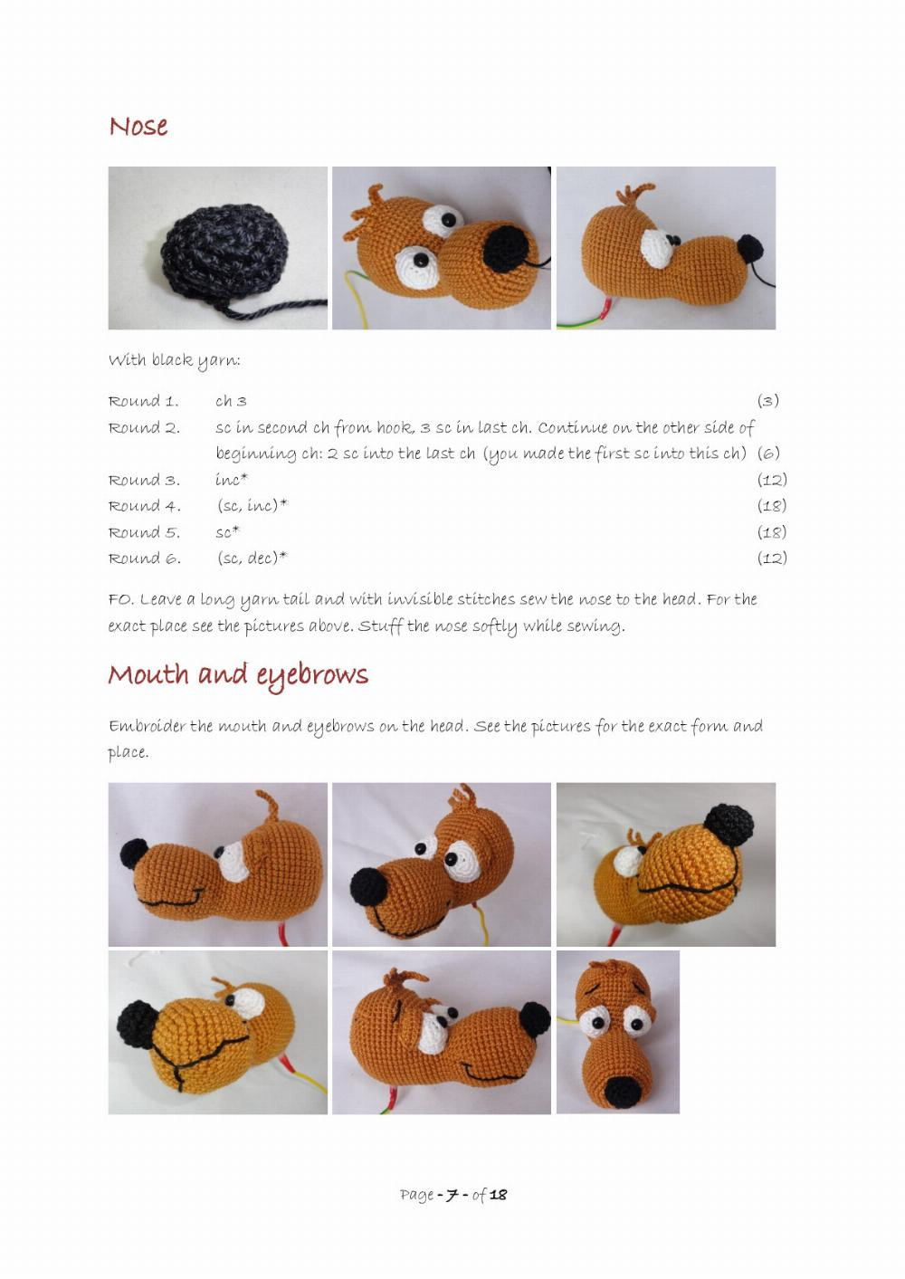 doug the dog crochet pattern