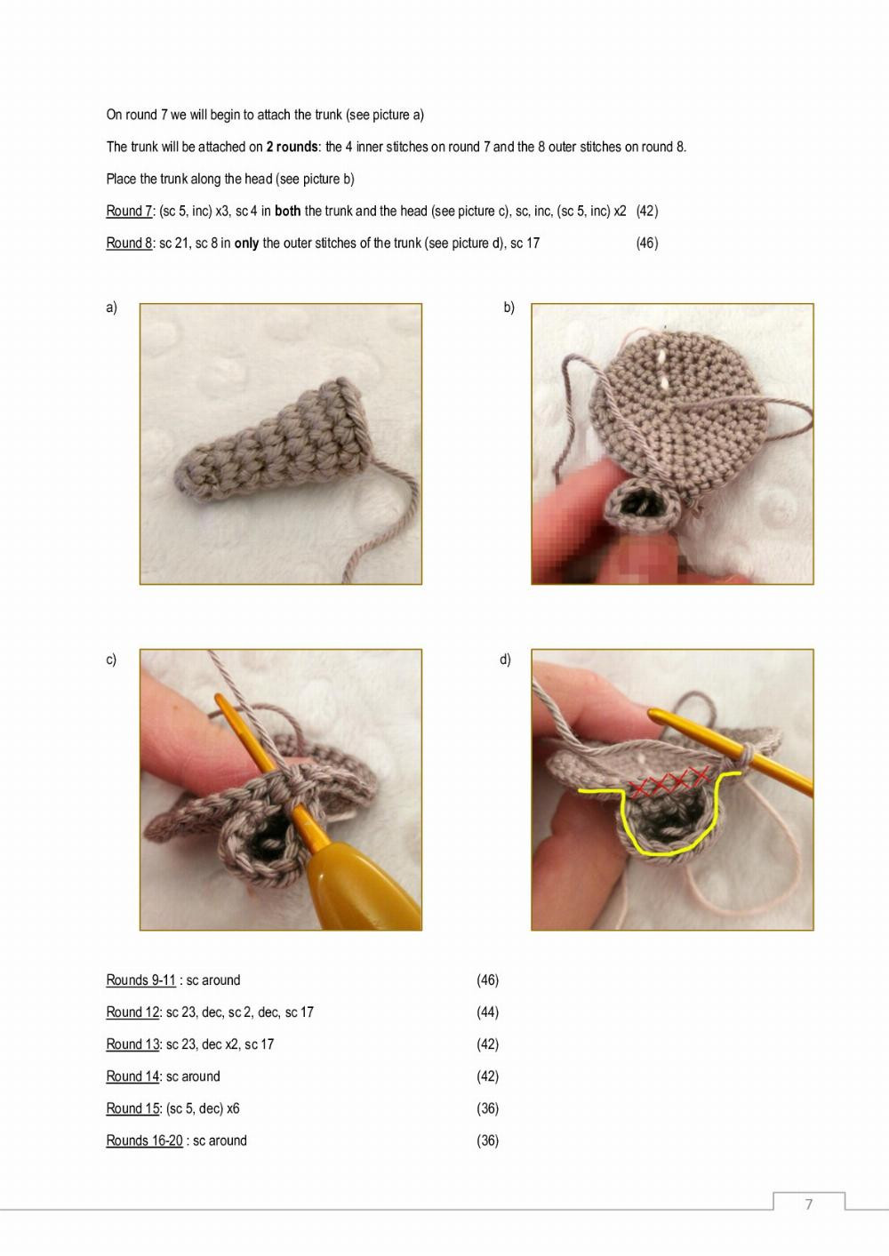 Eliott, the elephant crochet pattern