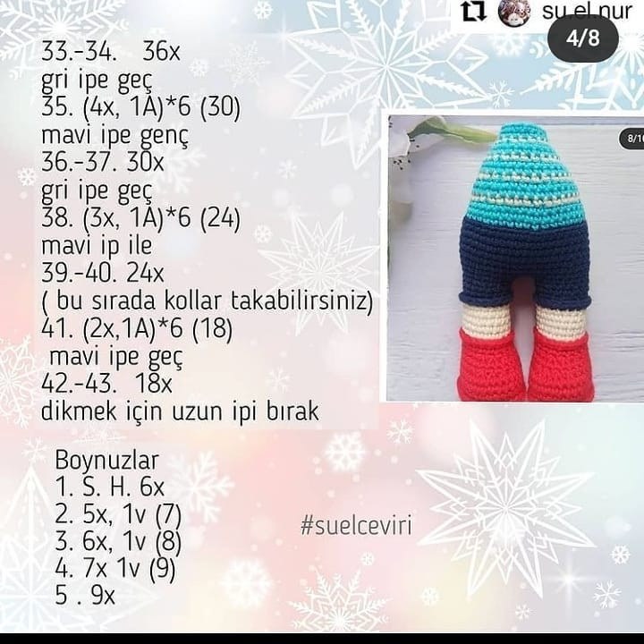 Etek ve kıyafet giyen inek çiftinin tığ işi modeli