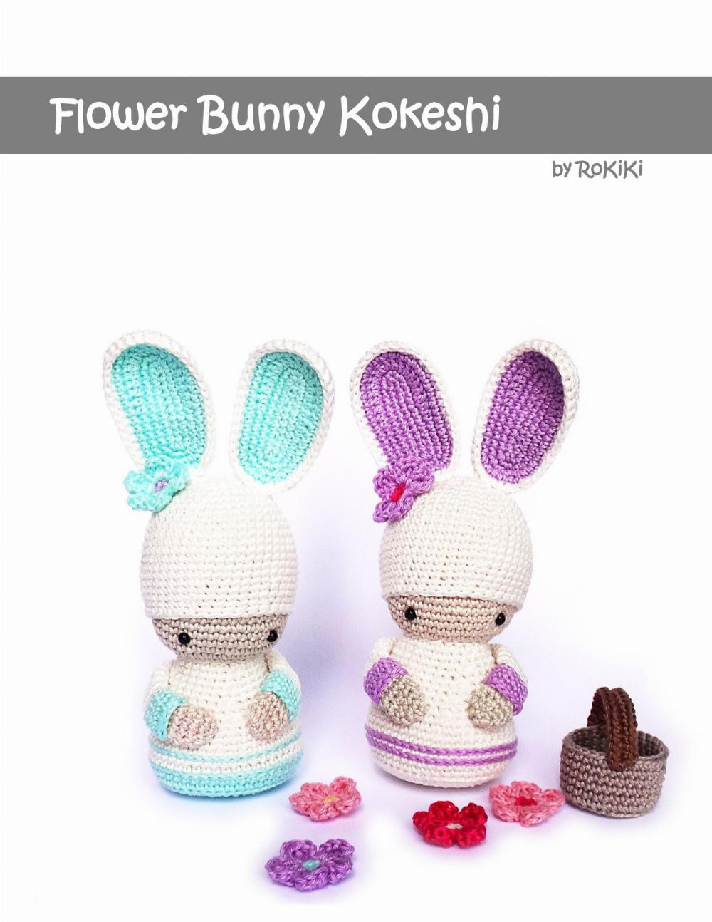 Flower Bunny kokeshi