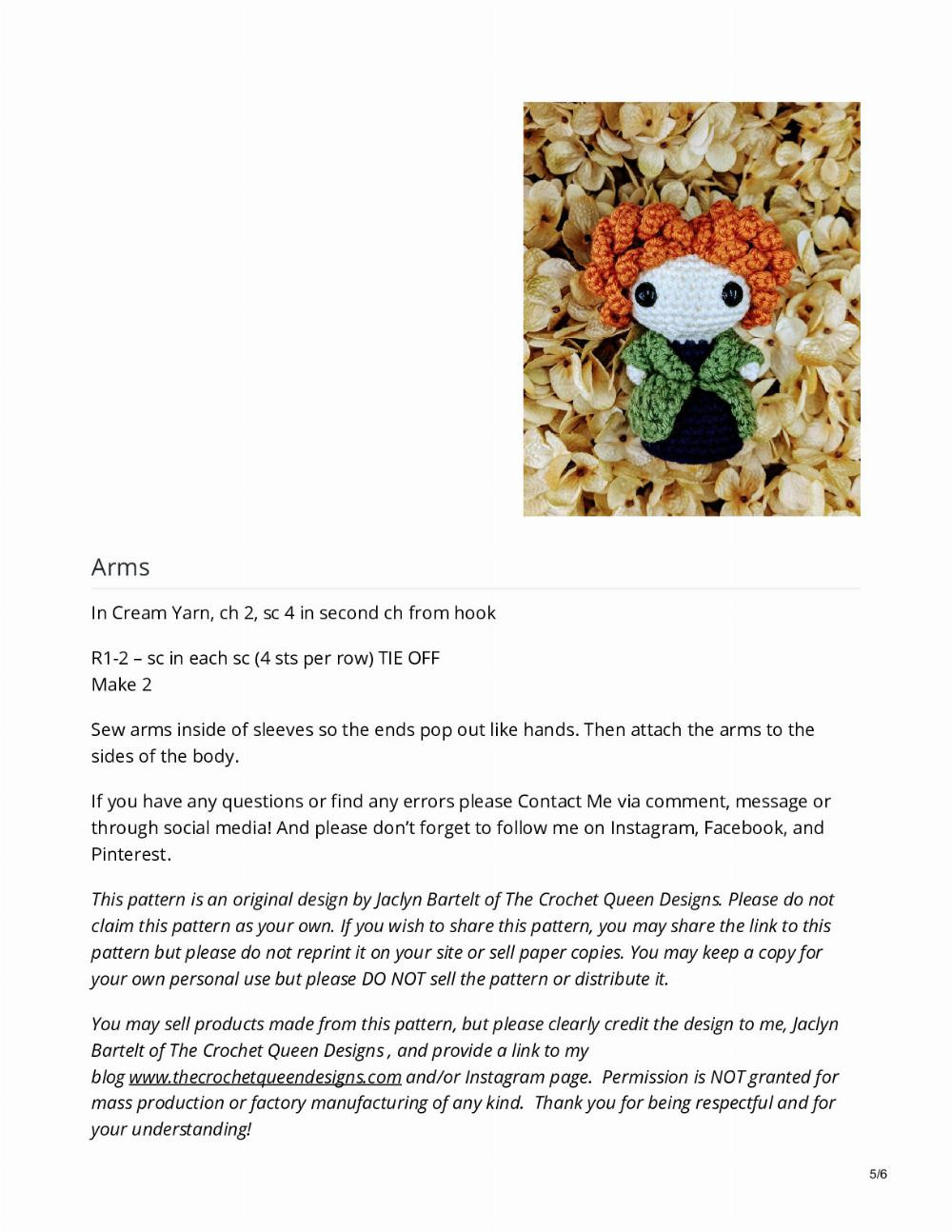 FREE PATTERN – Red Haired Witch