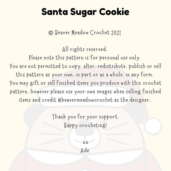 Free pattern santa sugar cookie