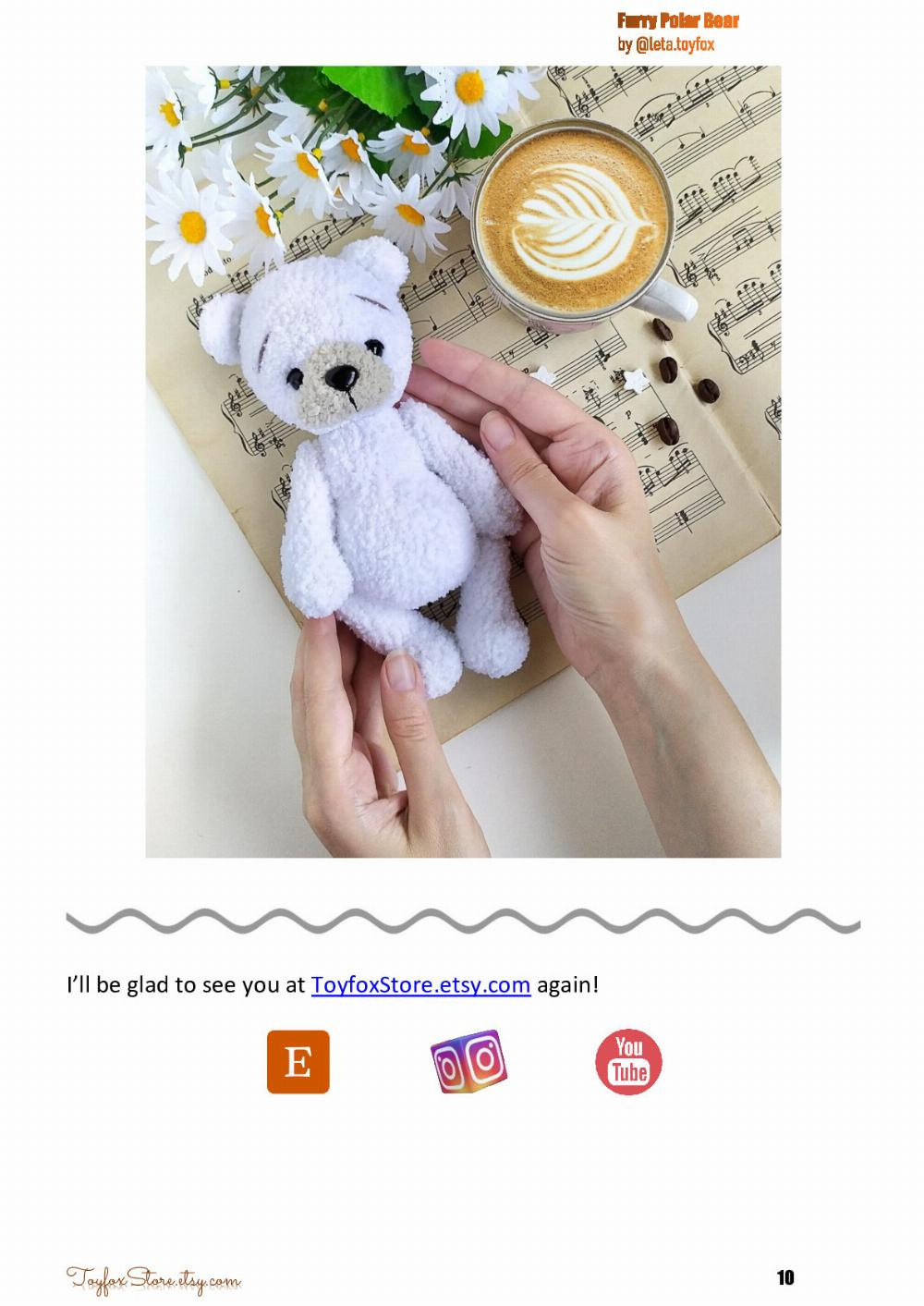 Furry Polar Bear FREE crochet pattern