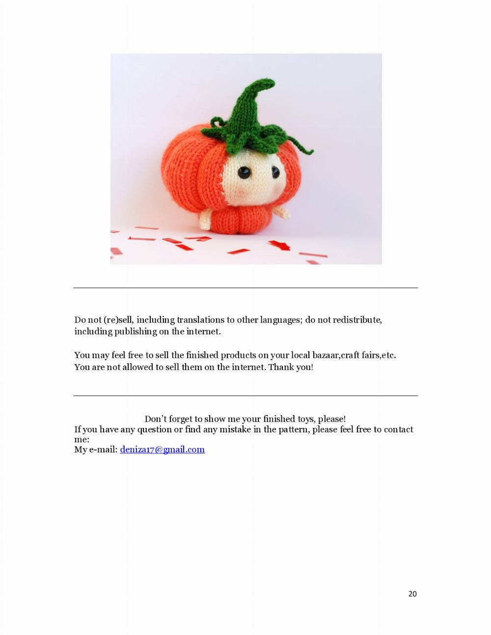 halloween pumpkin doll crochet pattern