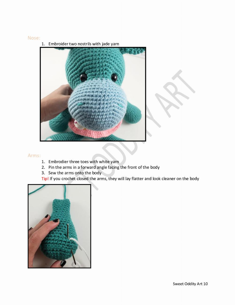 Holly the Hippo Crochet Pattern