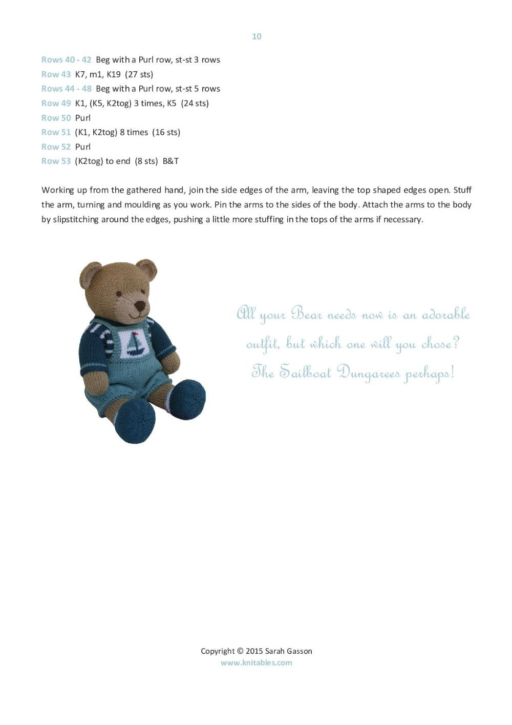 knilables bear crochet pattern