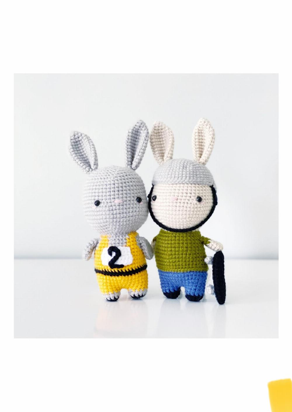 knot monster bunny olympics edition 10 amigurumi crochet pattern