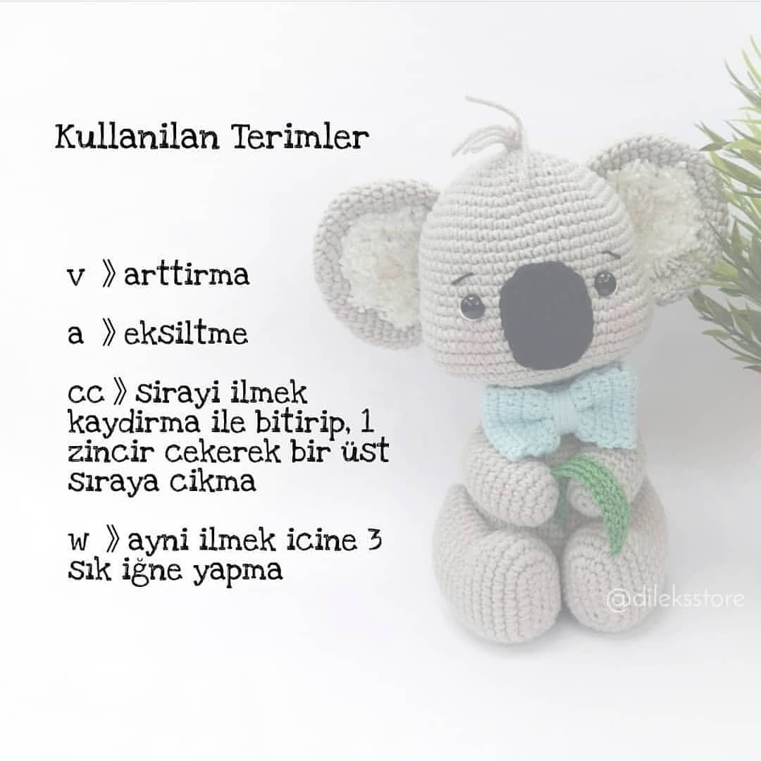 Koala ayısı tığ işi modeli