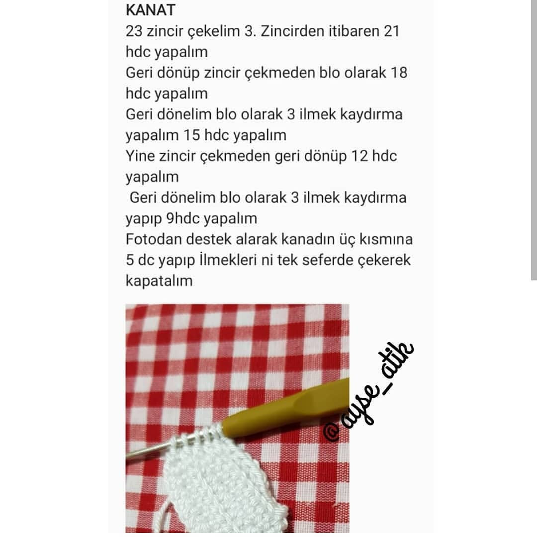 Kuğu tığ işi modeli