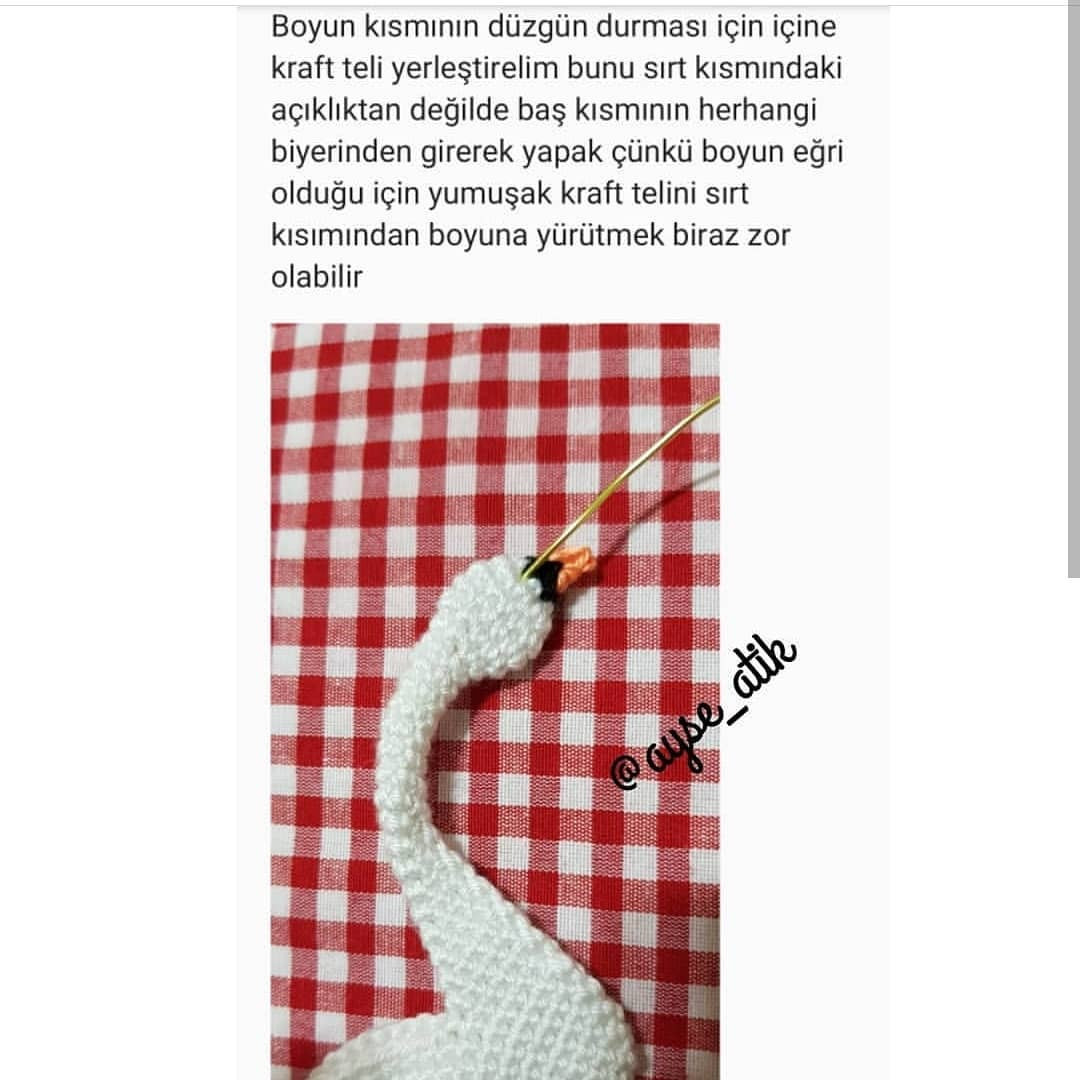 Kuğu tığ işi modeli