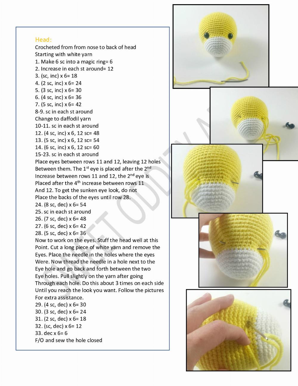 Leon the yellow Lion Crochet Pattern