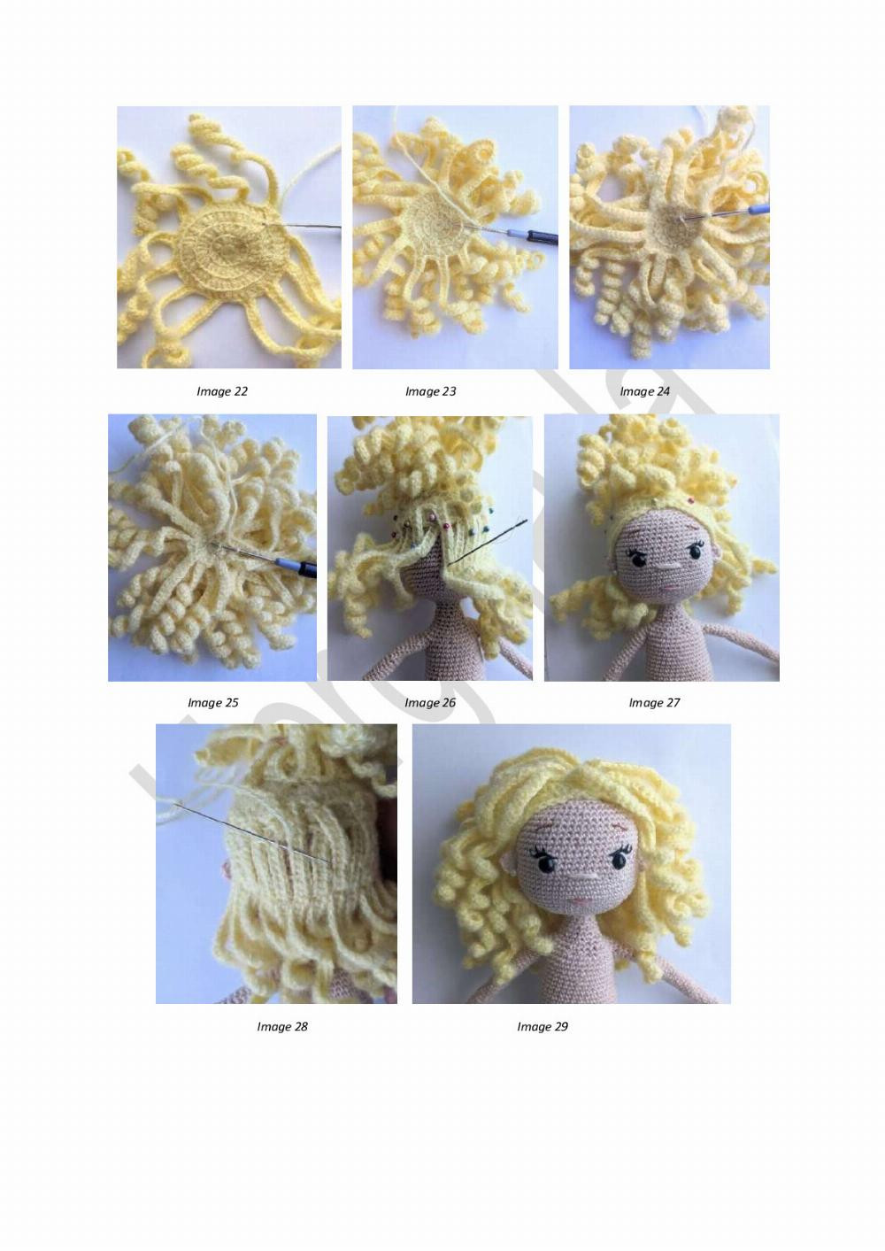 lily doll crochet pattern yellow hair