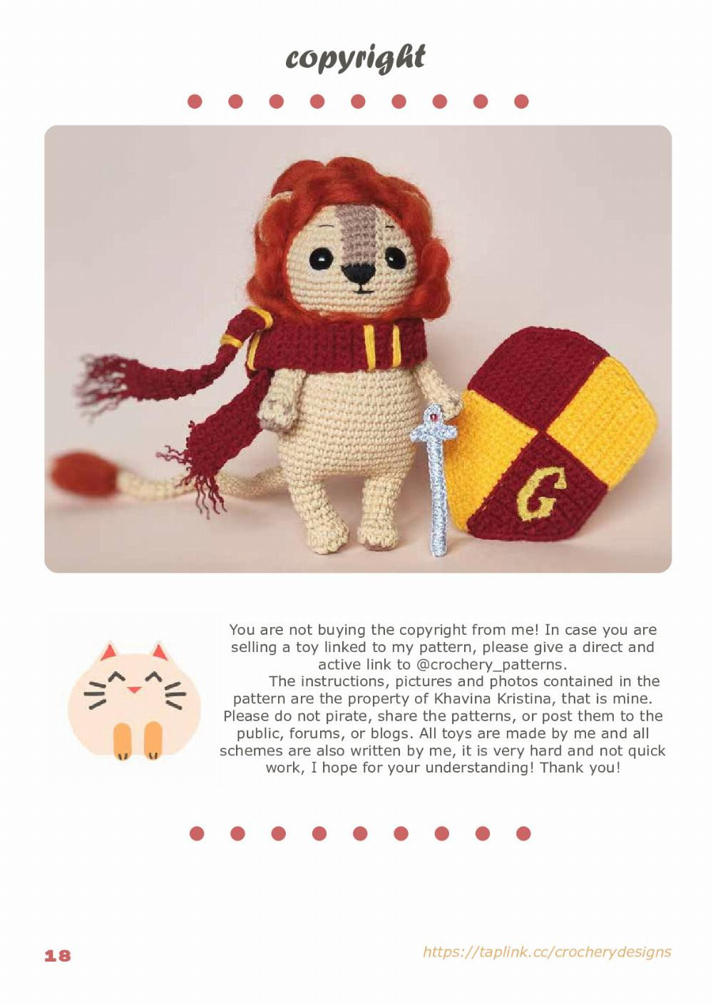 Lion Gryffin Crochet pattern