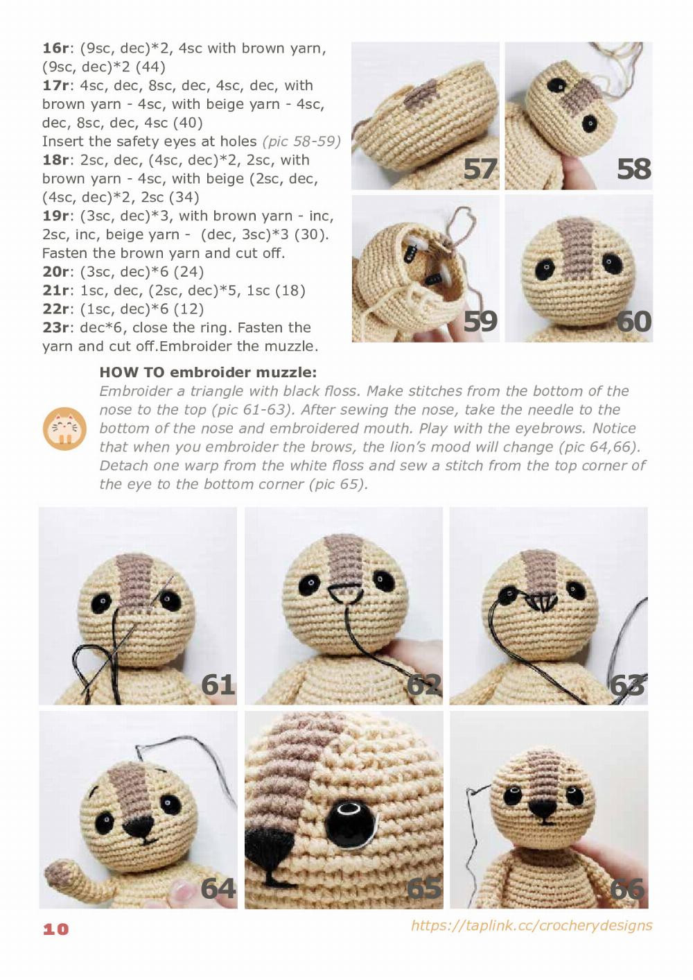 Lion Gryffin Crochet pattern