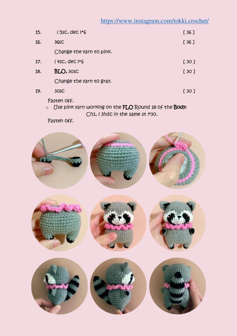 Little Raccoon crochet pattern