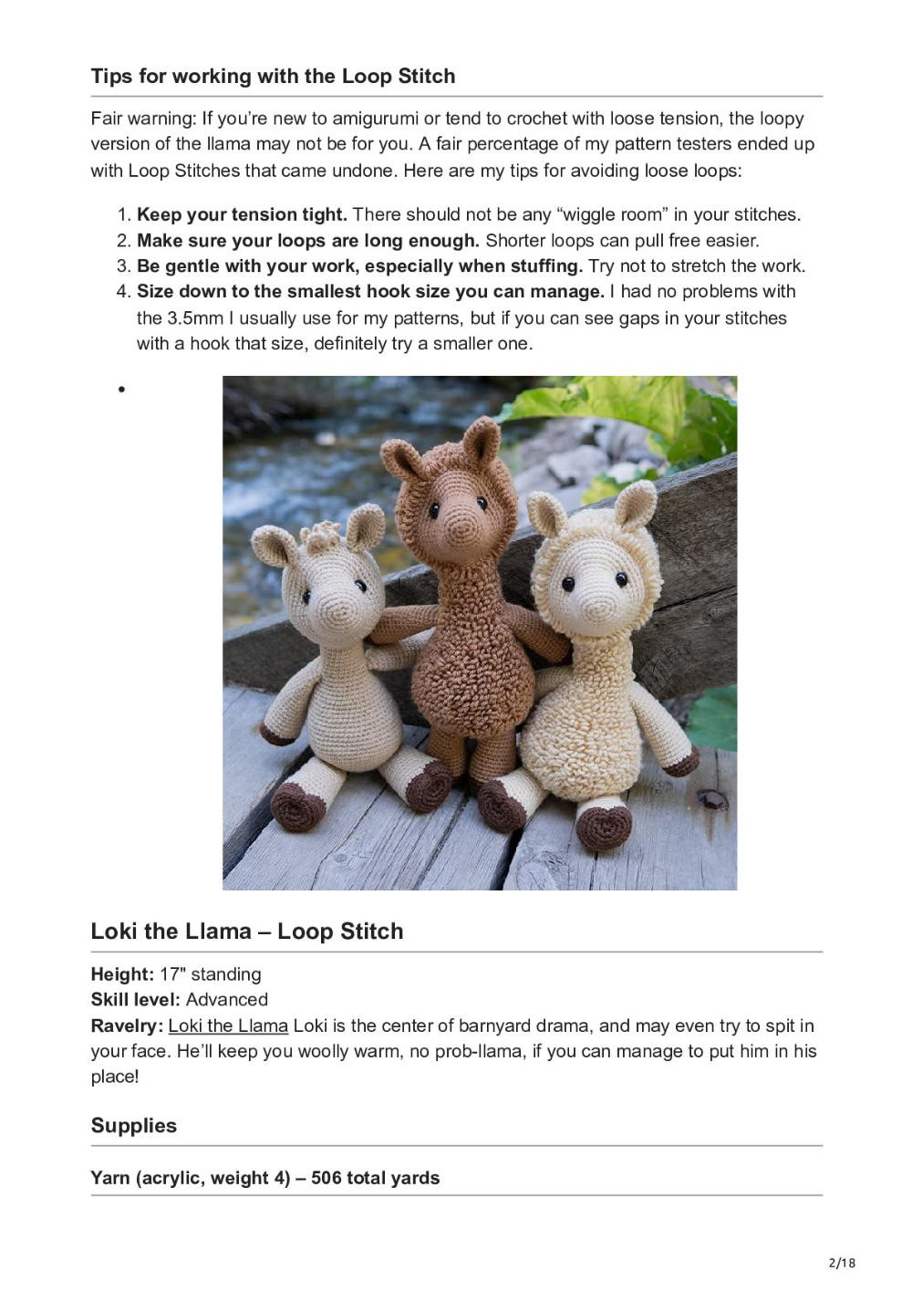 Loki the Llama Free Amigurumi Pattern