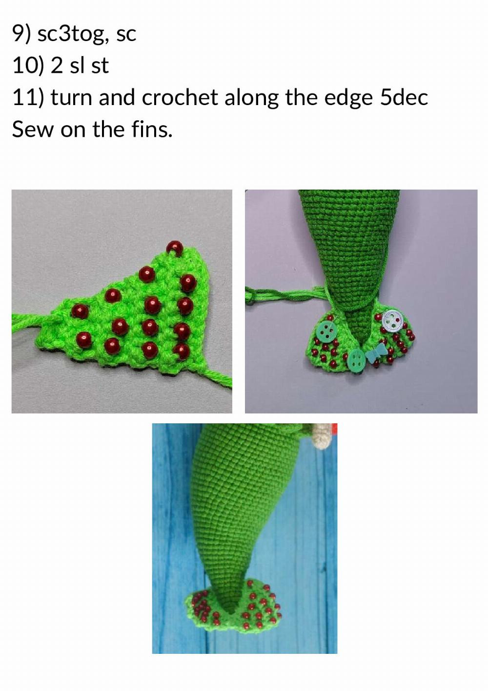 Mermaid doll with red hair Crochet Pattern