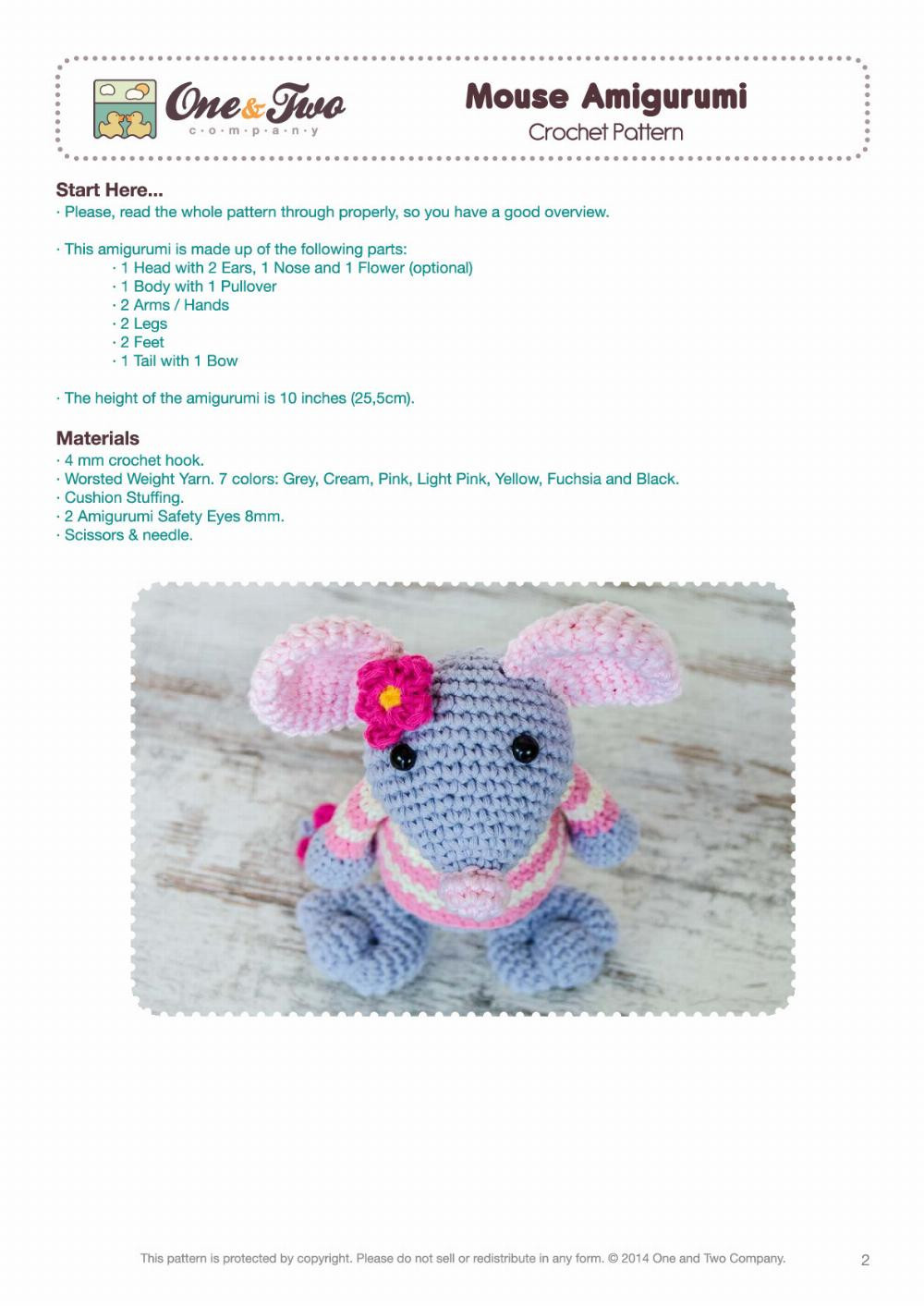 mouse amigurumi crochet patern