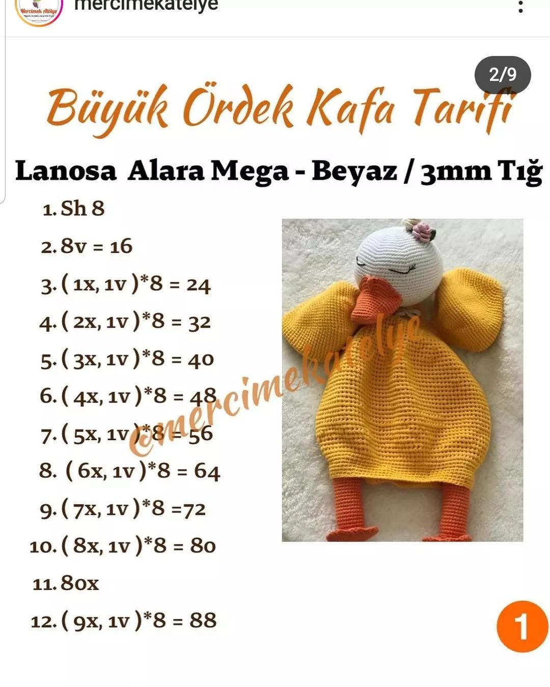 Ördek tığ işi modeli