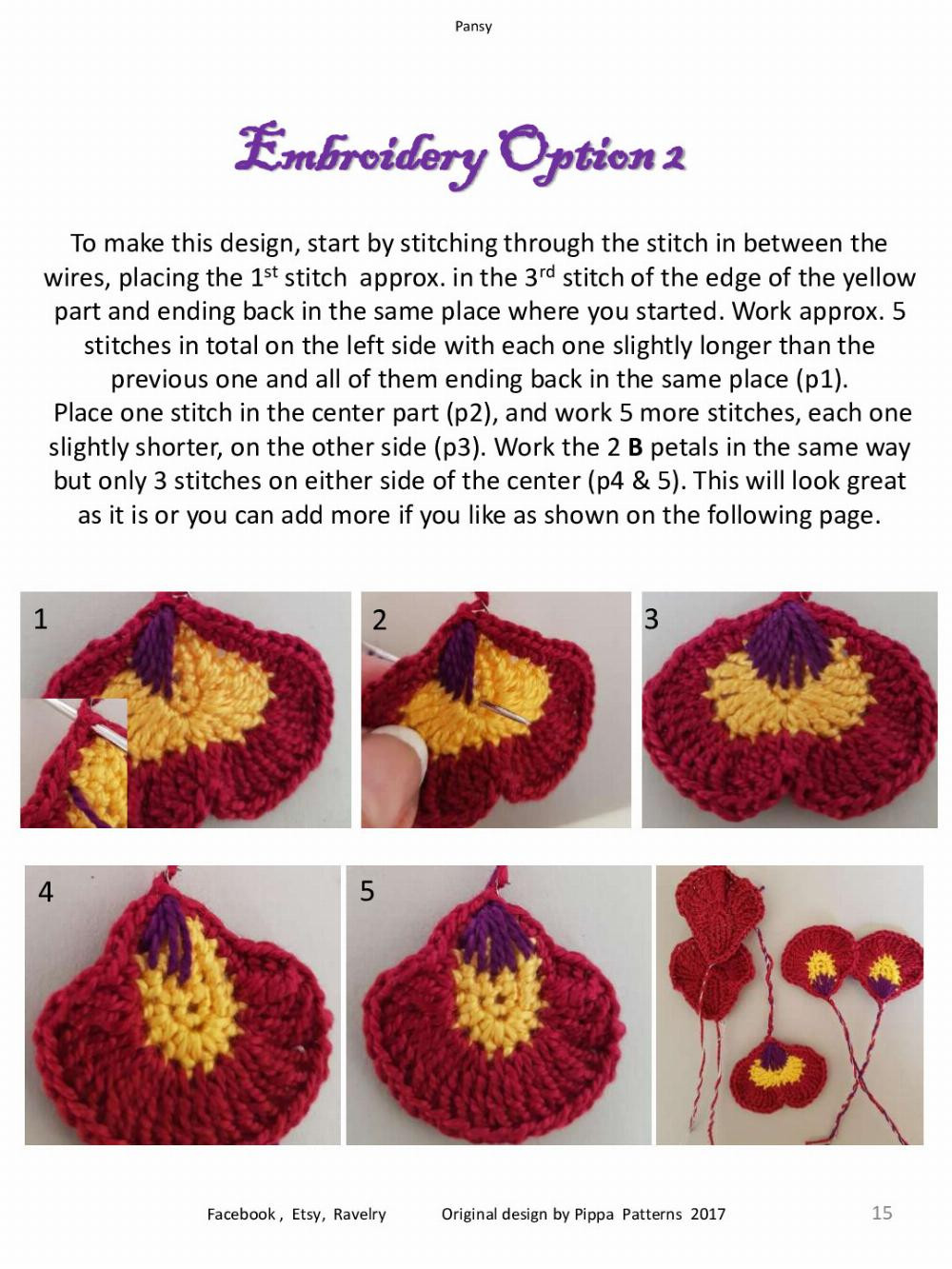 Pansy Pansy &Viola Pattern and instructions Facebook